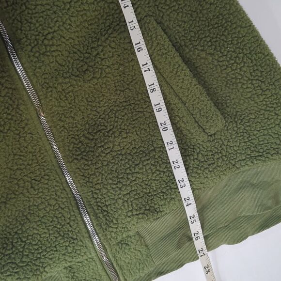 Zyia Womens Jacket XXXXL Green Olive Flying V Fleece Bomber Jacket 4X - Picture 12 of 12